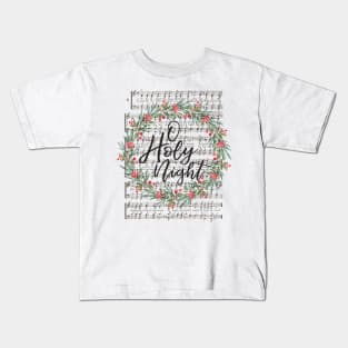 O Holy Night, Christmas Hymn Art Kids T-Shirt